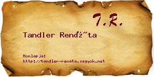 Tandler Renáta névjegykártya
